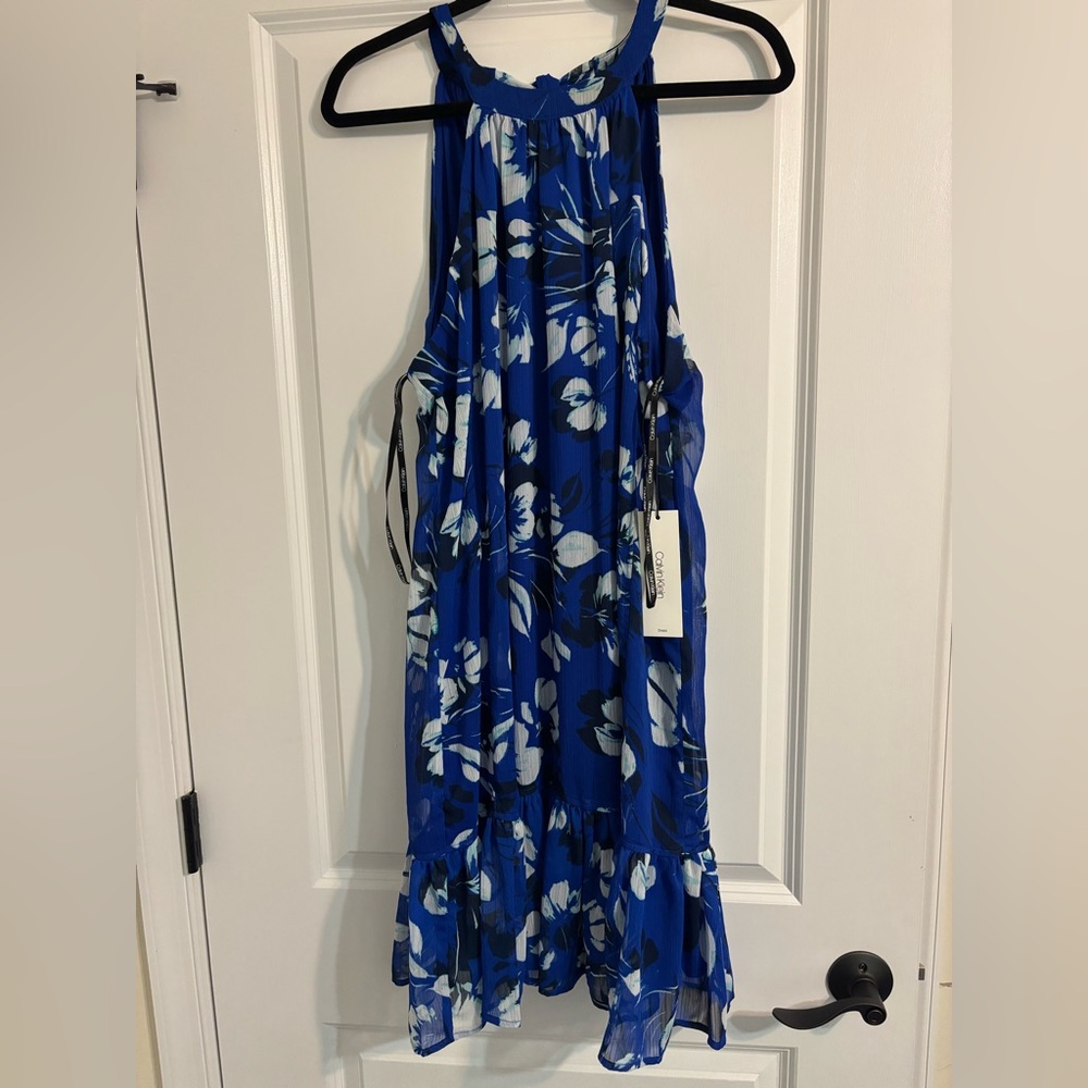 Calvin Klein Royal Blue Floral Dress